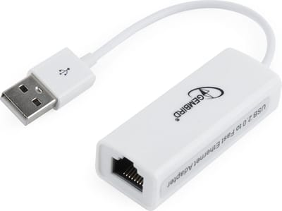 USB-A naar RJ45 Fast Ethernet LAN adapter - USB2.0 - CAT5 / wit - 0,10 meter
