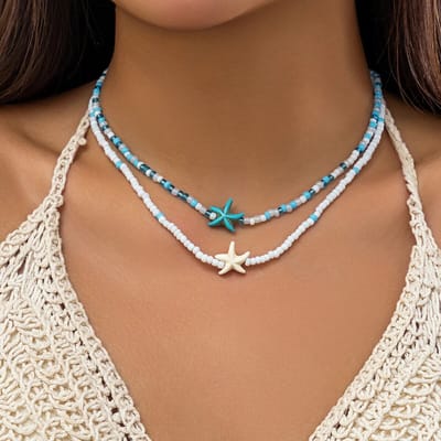 Dubbele ketting - Kraaltjes - Zomer - Strand - Zeester