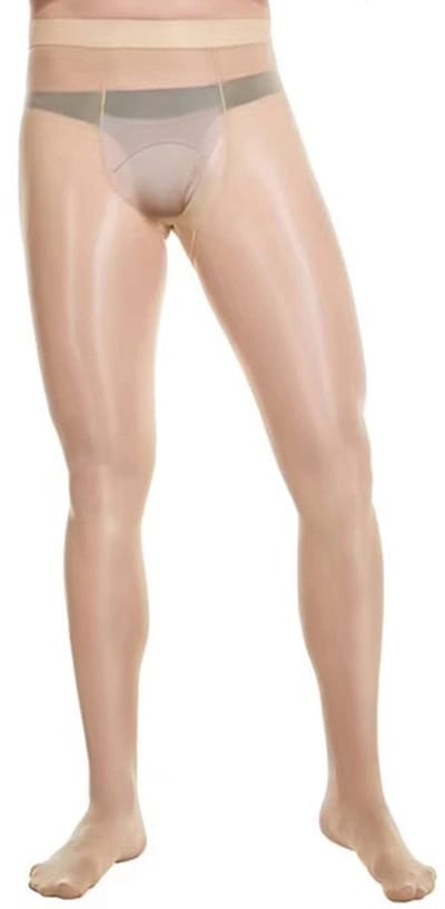 Dailygoods- Panty Ultradun - Heren Kousen - Sexy Doorzichtig - Glanzend - Open Design - 90% Nylon/10% Elastaan - Herenondergoed