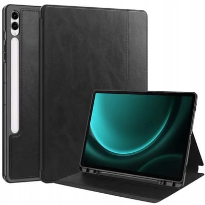 EtuiTab Clear Card Pencil - Tablethoes - Compatibel met Samsung Galaxy Tab S9 FE en S10 FE - Plaats voor Rysik - Zwart