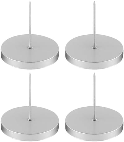 Dailygoods- Kaarsenhouder 8cm - Set van 4 - Adventkrans - Zilveren Kaarsenhouders - Feestelijke Tafeldecoratie - Ideaal voor Kerstversieringen - Kandelaars