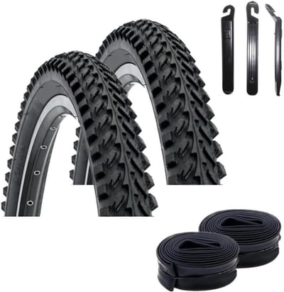 Fietsbanden Set - MTB Banden - Mountainbiken - Inclusief Binnenbanden - 26 Inch - Zwart
