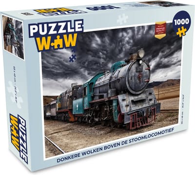 Puzzel Donkere wolken boven de stoomlocomotief - Legpuzzel - Puzzel 1000 stukjes volwassenen
