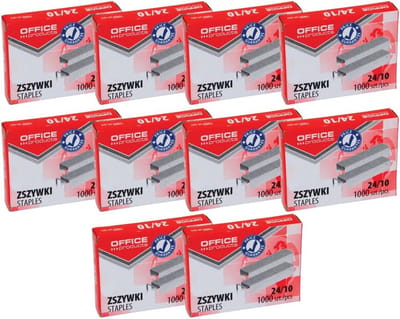 Grote verpakking nietjes 24/10 zilverkleurig voor nietmachine (10.000 stuks)