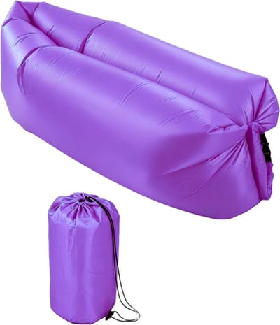 SNJY® Opblaasbare Bank - Opblaasbare Zetel - Opblaasbare Stoel - Sofa - 200D x 70B x 60H cm - Paars