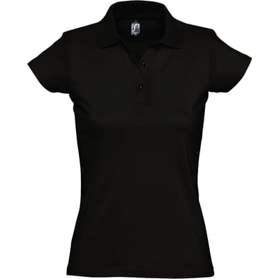 SOLS Dames/dames Prescott Poloshirt met korte mouwen Jersey Polo (Diep zwart)