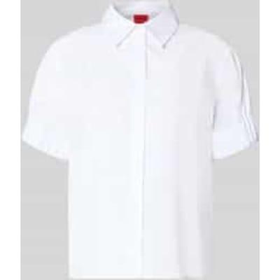 regular fit blouse met korte mouwen van puur katoen model 'EFFRY'