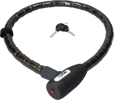 Kabelslot - Python slot - Motorfiets beveiligen - Versterkt met kogelgewrichten - 22 mm breed - Zwart