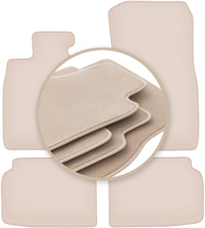 PREMIUM beige vloermatten voor: BMW 7 F01 sedan 2008-2015
