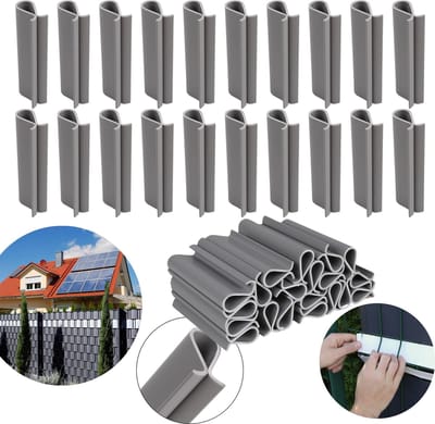 Bevestigings Clips voor Vlechtband, montagemiddelen voor afscherming 4,75 cm, 20 stuks