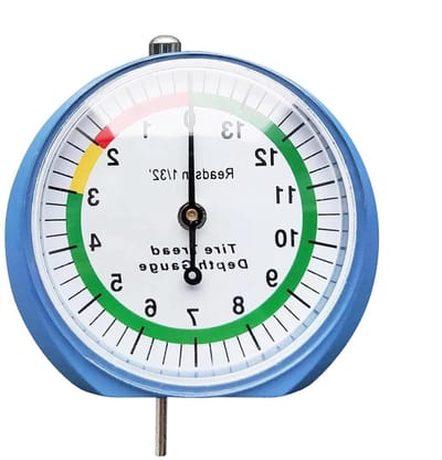 Bandenprofielmeter - Wijzer-Type Precisiemeting in Millimeters,Bandenslijtage Meter | Voor auto motor bus truck aanhanger bestelwagen werkplaats onderhoud veiligheidsinspectie