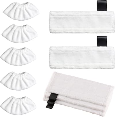 Stoomreiniger Accessoires - Microvezeldoeken Pads - Grondig Reinigen - Absorberende Microvezel - 10 Stuks - Wit