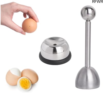 RFWR® Eieropener en eierprikker set van 2 – Roestvrijstalen keukengereedschap voor het koken van eieren