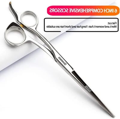 Professionele 6" Kappersschaar voor Haarstyling - Hoogwaardige Slanke Ontwerp Scharen (Zilver, 2 Stuks)