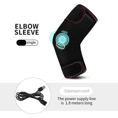 Verwarmde Elleboogmassager 3 Modi voor Elleboog Onderarm Voetzool Buik Verlicht Tendinitis Tenniselleboog Spierpijn UK-Plug