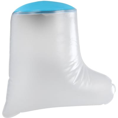 Voeten van volwassenen met blauwe duikmateriaalringen PVC douchebeschermhoes P2203 31cmVoeten van volwassenen white