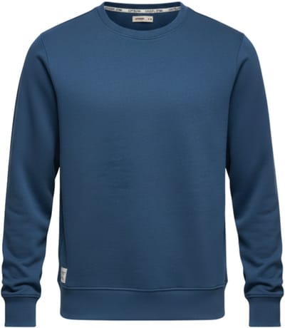 OMBRE Sweater - Regular Fit - Katoen - Lange Mouw Donkerblauw S