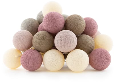Cotton Ball Lights - LED lichtslinger voor binnen - Handgemaakt en Fairtrade - 35 lampjes - Beloved