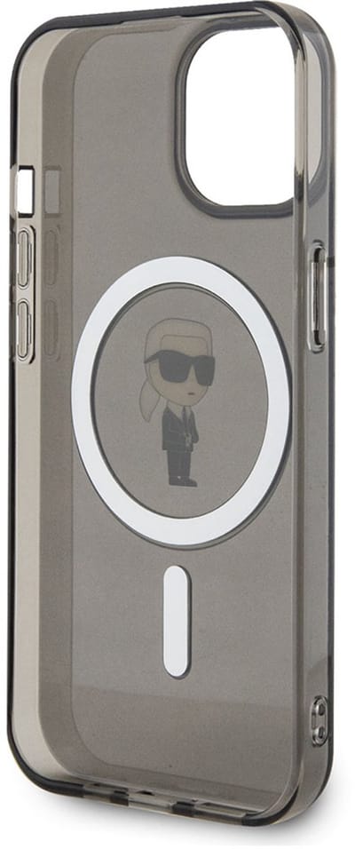 Karl Lagerfeld iPhone 15 Hardcase hoesje – Magsafe compatible – Karl’s Head – Zwart