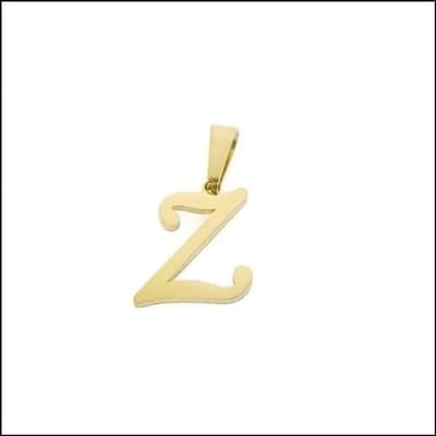 Aramat Jewels | Hangers | RVS Sierlijke Letter Hanger Initiaal Diverse Kleuren - Gepersonaliseerde Bedel | Z | |14mm | Staal | Volwassenen | Verkleurd niet