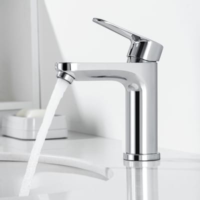 Auralum max Wastafelkraan - Badkamerkraan - Chroom - Warm en Koud - Waterbesparende - Wastafel Mengkraan - RVS