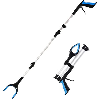 Reacher Grabber Tool Extra Lange Grijpers Voor Ouderen Lichtgewicht Handige Afvalklauwgrijper Met Magneten blauw