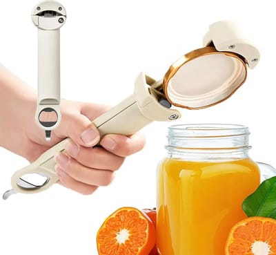 KZQ Keuken Multifunctionele Pot En Flesopener Voor Senioren Met Artritis Uittrekbare Magnetische Blikopener Voor Zwakke Handen Gemakkelijke Greep Off Wit keukengerei