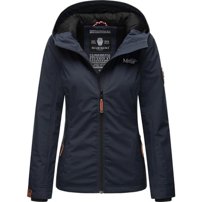 Marikoo dames overgangsjas lichtgewicht water- en windafstotend met capuchon navy