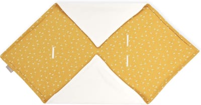 Babydeken Mousseline - Fleece Voetenzak - Comfortabele Reis - Drie Riemopeningen - 100 x 100 cm - Geel Paardenbloem