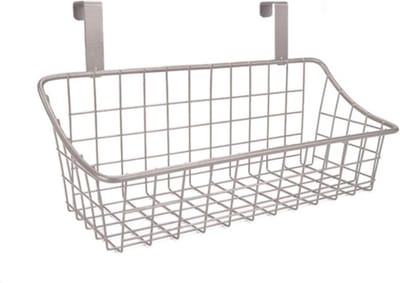 Multifunctionele opbergmandje Zilver grijs - Keuken organizer- Hangmandjes voor in de keuken |Badkamer| Slaapkamer| Kast accessoire