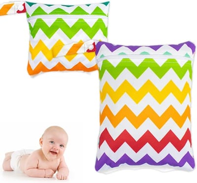 Natte Tas - Opbergtas Luiertas - Baby Verzorgen - Waterdichte Lagen - Groot en Klein - Multicolor