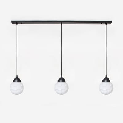 3 x Bretagne lampen aan plafondbalk Moonlight - Art Deco Trade