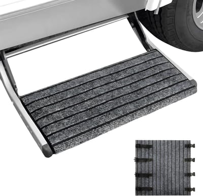 Famanu – Camper trapbescherming 46 x 46 cm antislip tapijt met gespbevestiging