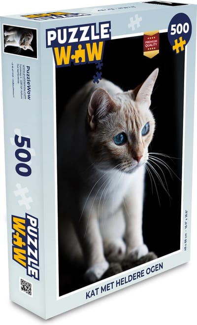 Puzzel Kat met heldere ogen - Legpuzzel - Puzzel 500 stukjes