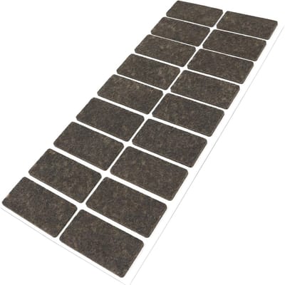Zelfklevende Viltglijders voor Meubels - Bruin - 18 Stuks - 25x50 mm - Duurzame Bescherming tegen Krassen