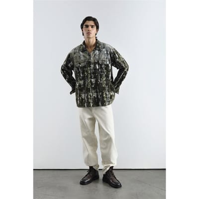 Gestructureerd Geruit Oversized Shirt met Zak