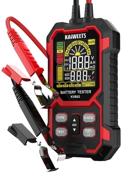 12V 24V Accutester voor Auto en Vrachtwagen: CCA Belastingtester met Batterijstatus