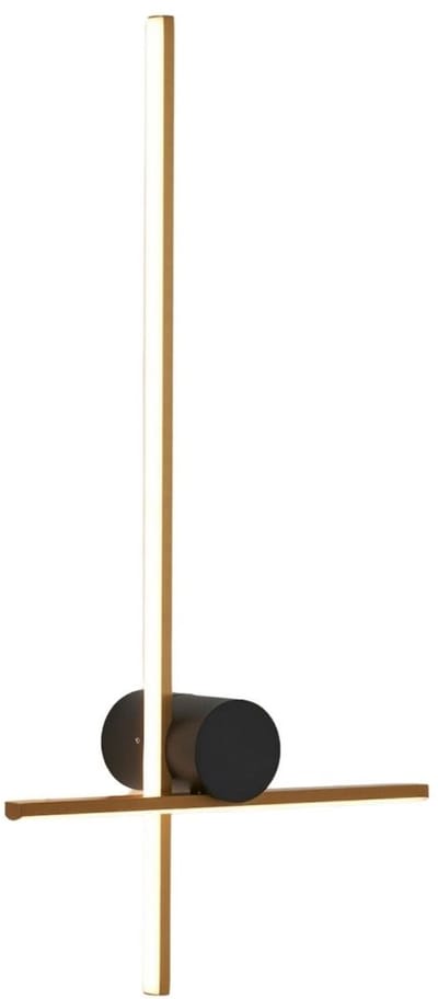 Kosilum - Mallow - Wandlamp - Zwart en goud - Staal, aluminium en silicium