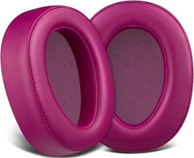 Vervangende Oorkussens voor Sony WH-H900N en MDR 100ABN - Zacht Echte Leer en Geluidsisolatie - Bordeauxrood