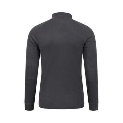 Mountain Warehouse Heren Talus Zip Neck Thermo Top met lange mouwen (Grijs)