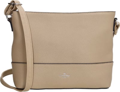 Charm London Stratford Crossbody Schoudertas - Handige Ritsvakken - Fashion Bag - Taupe
