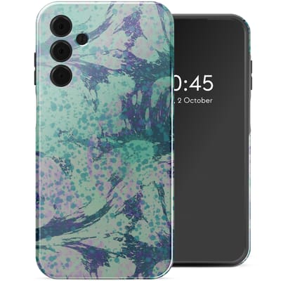 Selencia Hoesje - Geschikt voor Samsung Galaxy A15 (4G) / A15 (5G) - Backcover - Fresh Paint Green