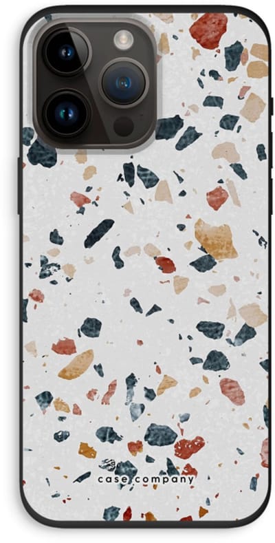 Case Company® - Hoesje geschikt voor iPhone 14 Pro Max hoesje - Terrazzo N°4 - Biologisch Afbreekbaar Telefoonhoesje - Bescherming alle Kanten en Schermrand