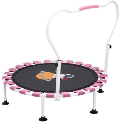Kinderen trampoline 101 cm met bungee-rebounder en verstelbare handgreep
