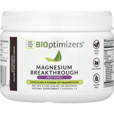 BIOptimizers, Magnesium Breakthrough, Fruit Punch, 4.4 oz (126 gr)