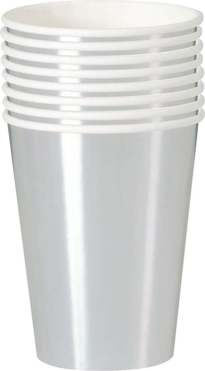 Haza Original Bekers 35 Cl Papier Zilver 8 Stuks