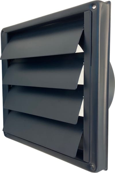 Paneir Airdesigns - Overdrukrooster Ø 125 mm - lamellen - zwart/grijs (RAL7021)