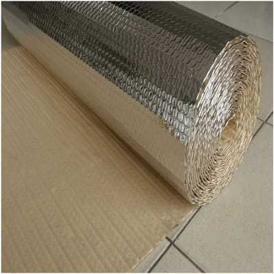 Radiatorfolie Isolatie - Noppenfolie Reflectiefolie - Energie Besparen - Dubbele Bellenlaag - Zelfklevend - Aluminiumkleurig
