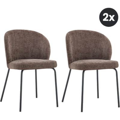Multifurn 2x eetkamerstoel lio choco donker