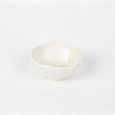 Ceramico – schaaltjes – 11,7 cm – organisch design – wit – set van 6